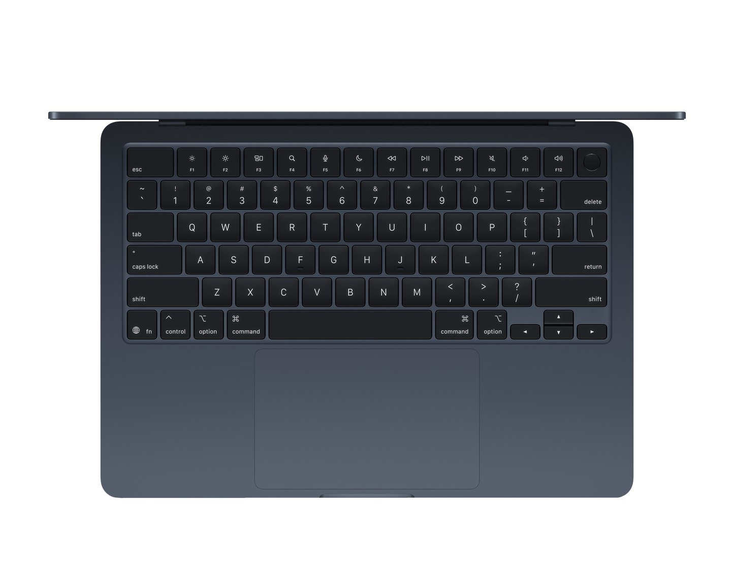 MacBook Air 13-inch - M4 - 10-core CPU - 10-core GPU - 24GB RAM - 512GB SSD - Midnight Keyboard View