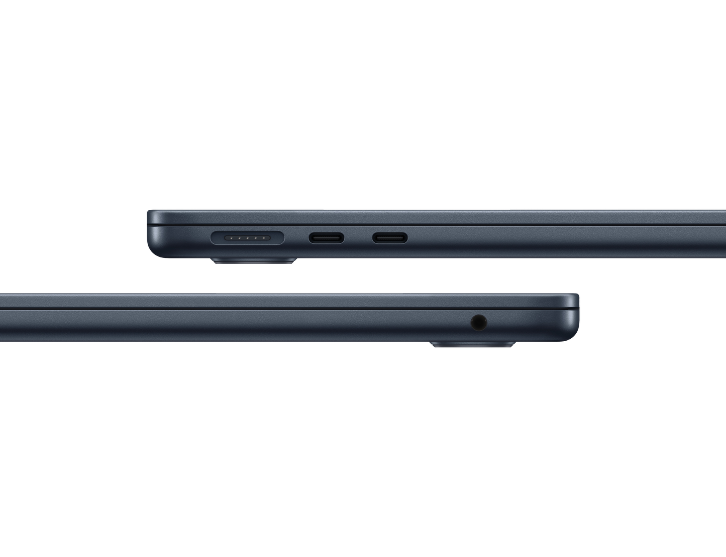 MacBook Air 13-inch - M4 - 10-core CPU - 10-core GPU - 16GB RAM - 512GB SSD - Midnight Side View of Ports