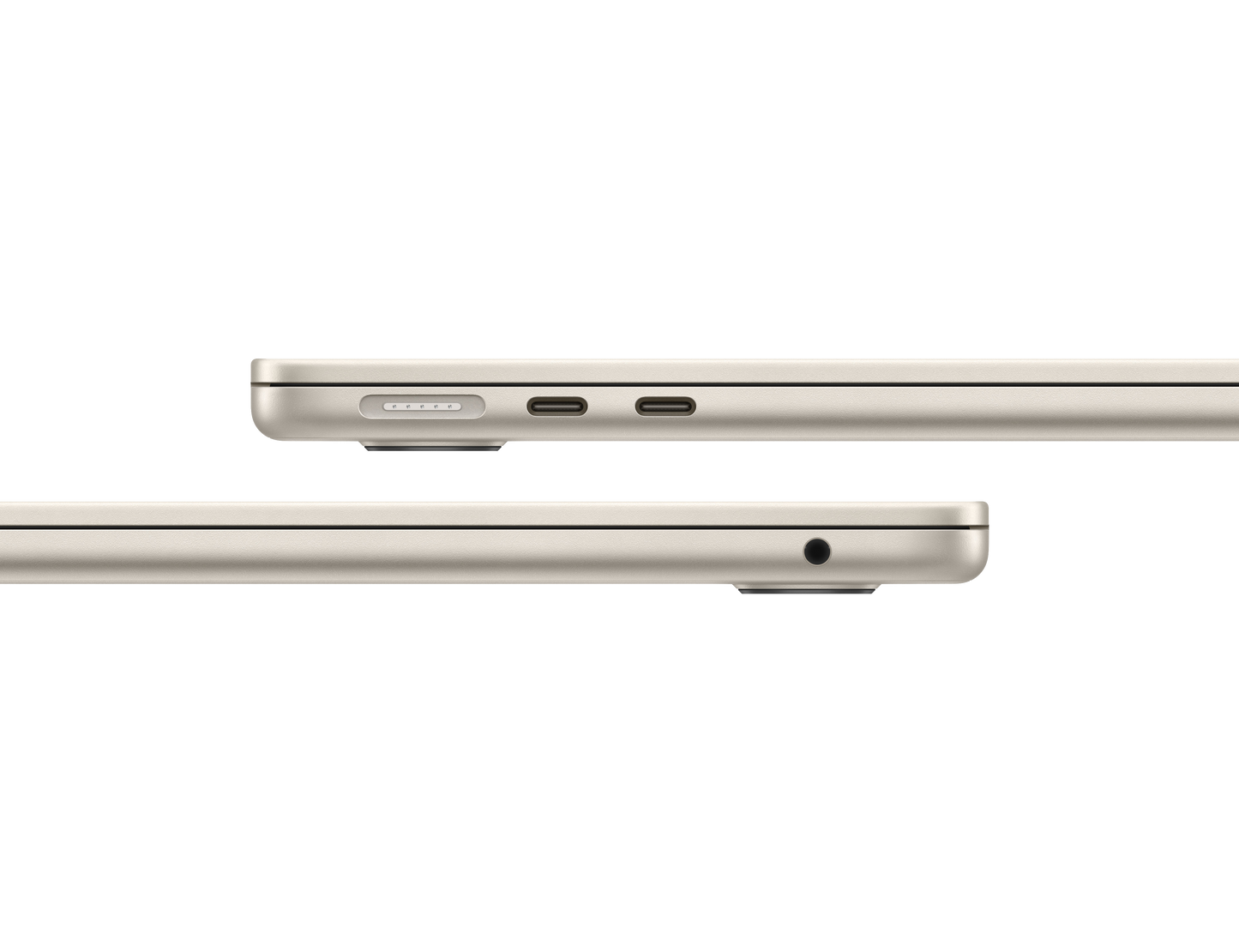 MacBook Air 13-inch - M4 - 10-core CPU - 10-core GPU - 16GB RAM - 512GB SSD - Starlight Close up of Ports