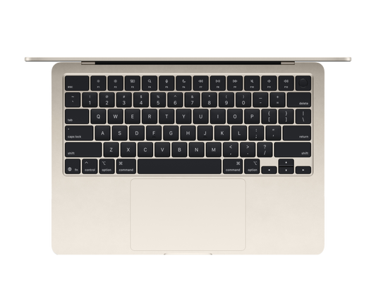 MacBook Air 13-inch - M4 - 10-core CPU - 10-core GPU - 16GB RAM - 512GB SSD - Starlight Keyboard View
