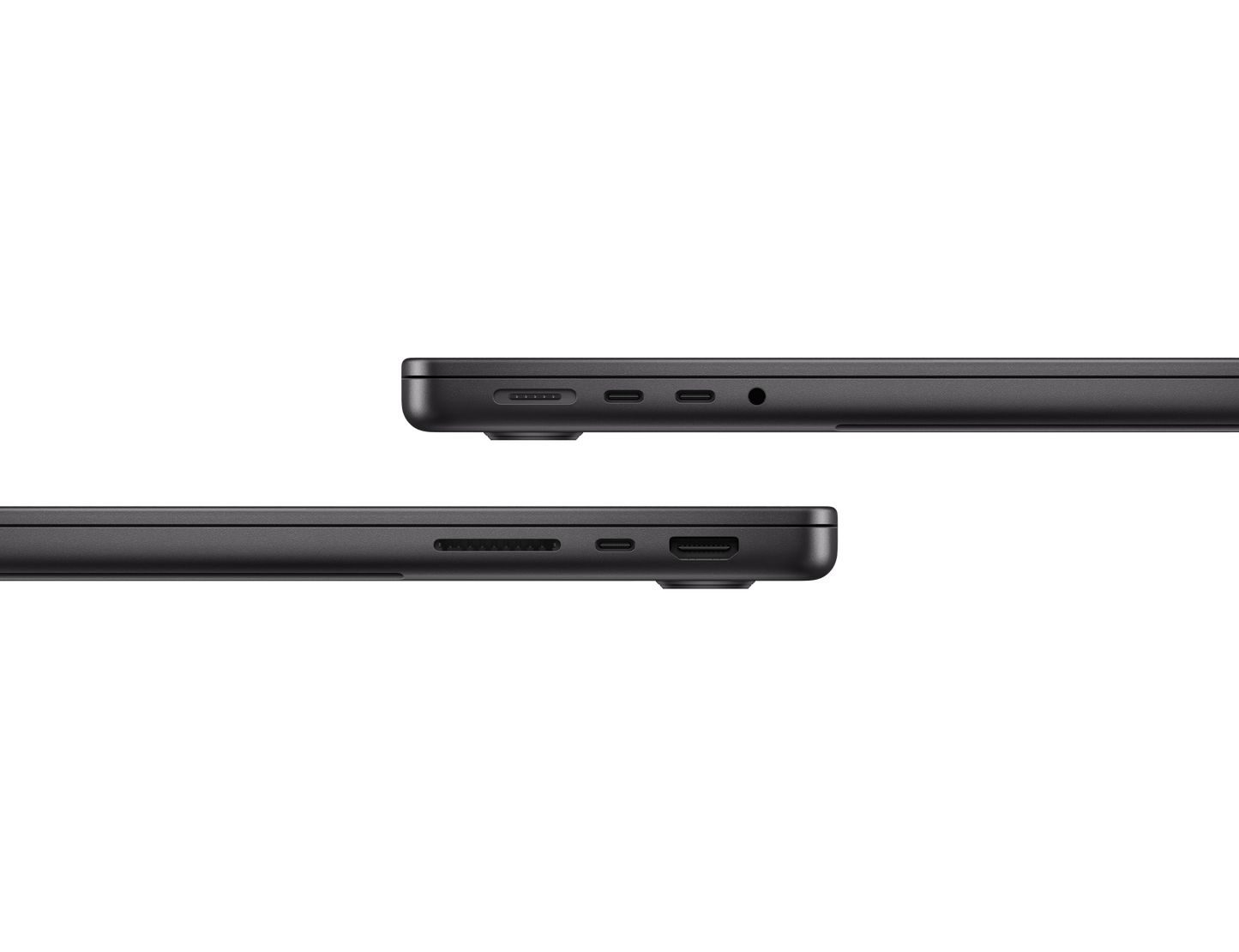 MacBook Pro 14-inch - M4 Pro - 10‑core CPU - 10‑core GPU - 16GB RAM - 1TB SSD - Space Black Close up of Ports