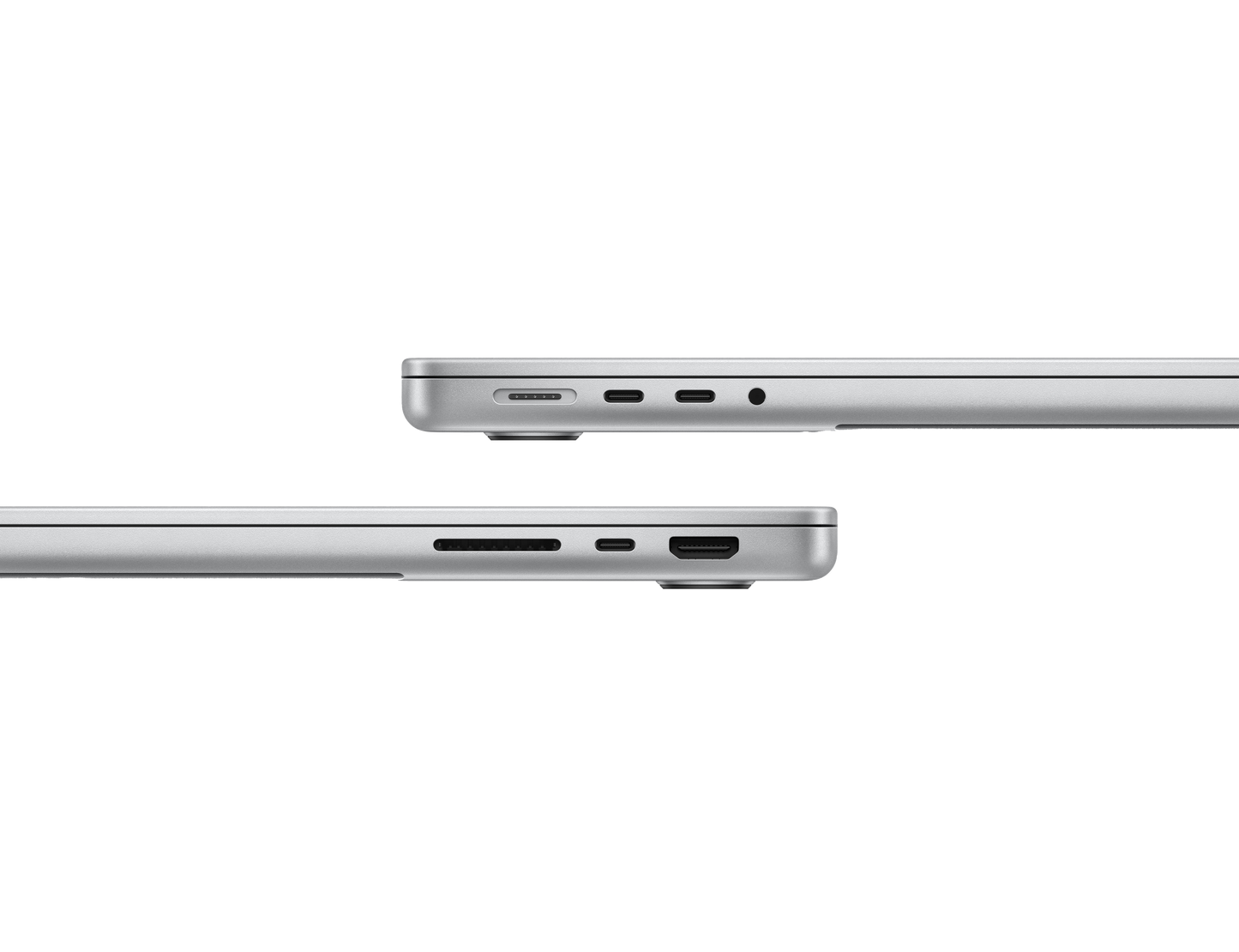 MacBook Pro 14-inch - M4 Pro - 10‑core CPU - 10‑core GPU - 16GB RAM - 1TB SSD - Silver Close up of Ports