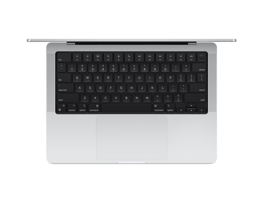 MacBook Pro 14-inch - M4 Pro - 10‑core CPU - 10‑core GPU - 16GB RAM - 1TB SSD - Silver Keyboard View