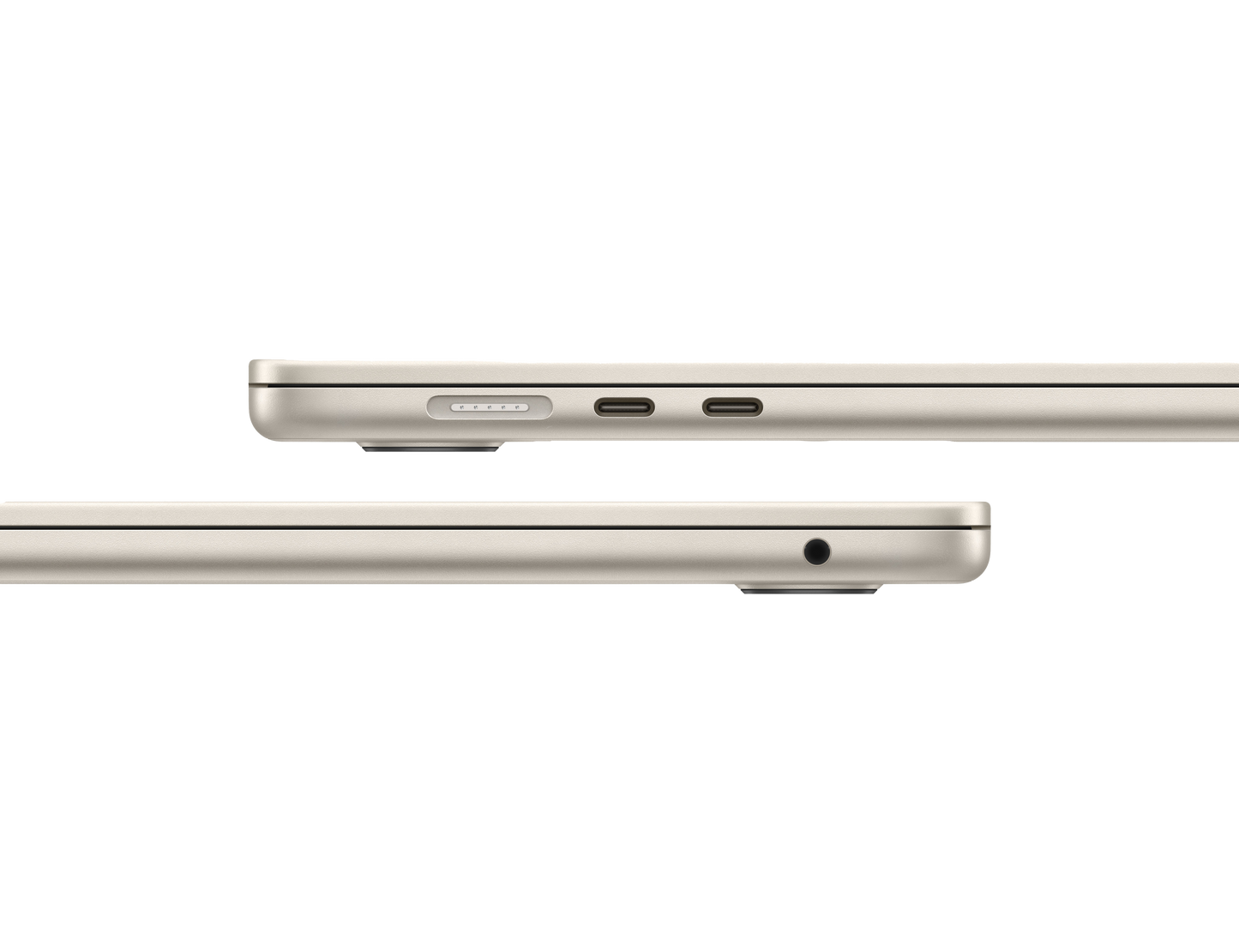 MacBook Air 15-inch - M4 - 10-core CPU - 10-core GPU - 16GB RAM - 256GB SSD - Starlight Close up of Ports