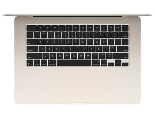 MacBook Air 15-inch - M4 - 10-core CPU - 10-core GPU - 16GB RAM - 256GB SSD - Starlight Keyboard View