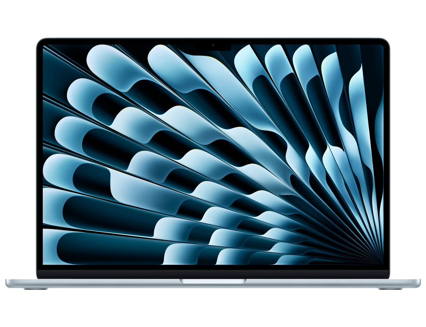MacBook Air 15-inch - M4 - 10-core CPU - 10-core GPU - 16GB RAM - 256GB SSD - Sky Blue Open View