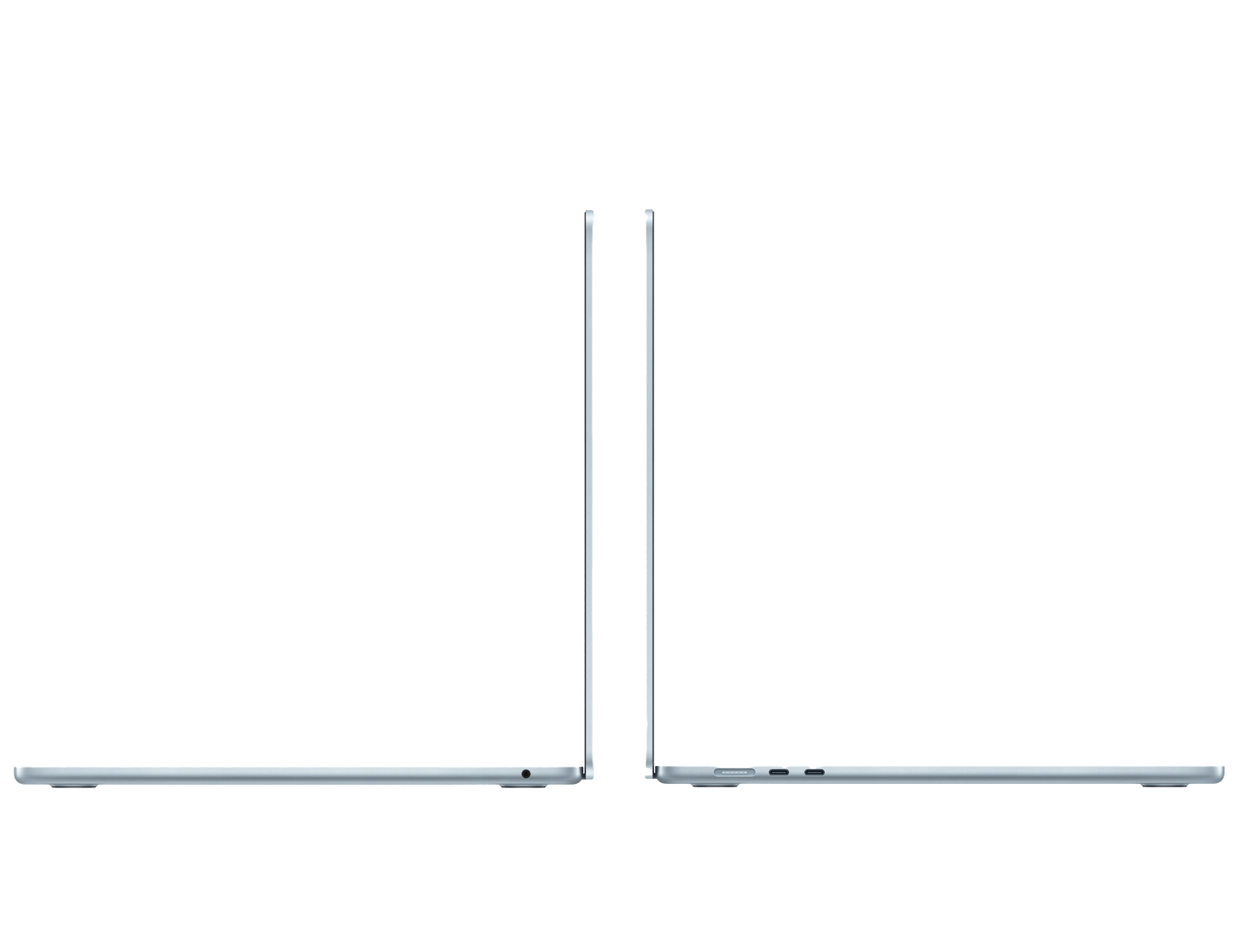 MacBook Air 15-inch - M4 - 10-core CPU - 10-core GPU - 16GB RAM - 256GB SSD - Sky Blue Side View