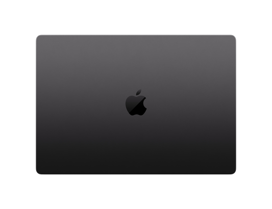 MacBook Pro 16-inch - M4 Max - 14‑core CPU - 32‑core GPU - 36GB RAM - 1TB SSD - Space Black Closed Top VIew