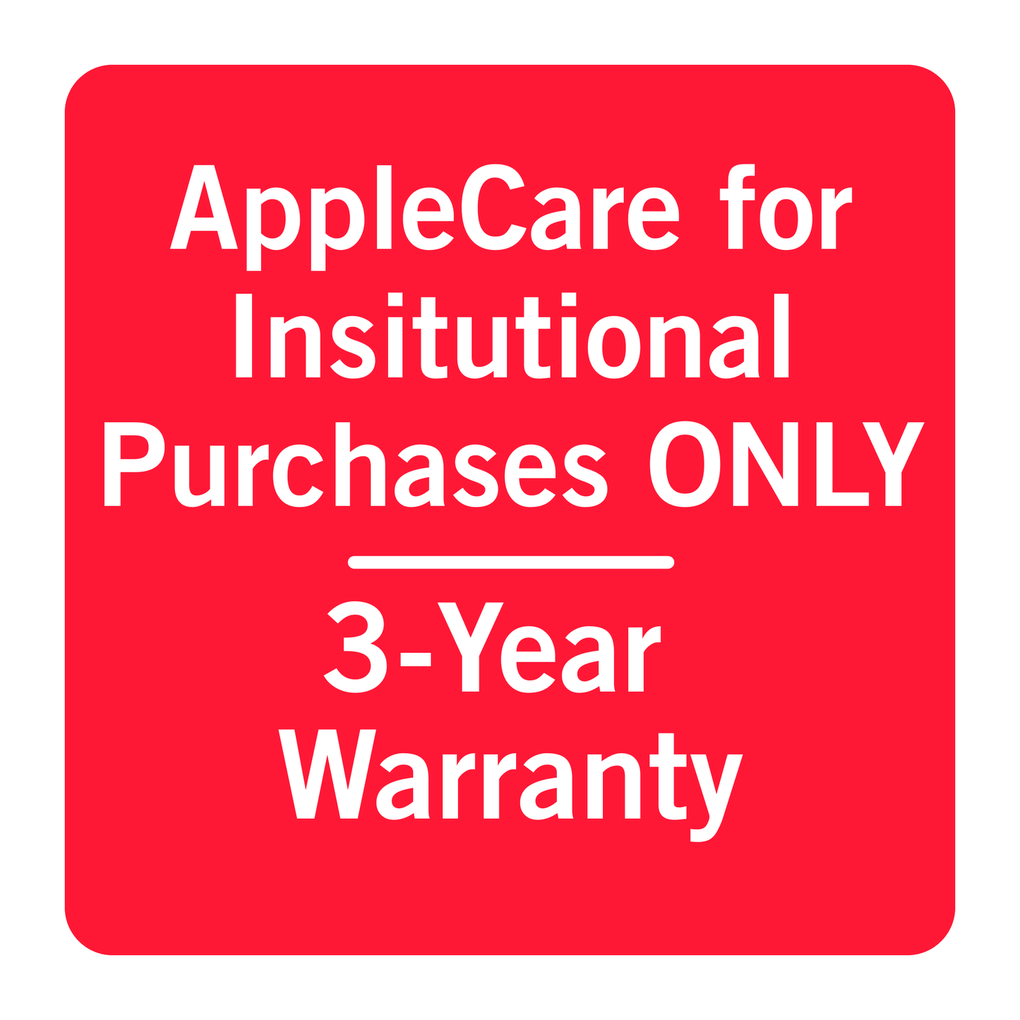 AppleCare+ For Institutional Only - iPad / iPad Air / iPad mini - 3-year