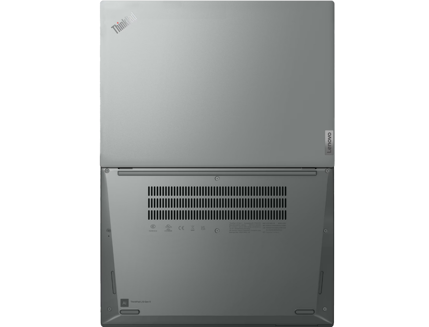 Lenovo ThinkPad L13 Gen 5 13.3-inch - Intel® Core™ Ultra5 - 16GB RAM - 512GB SSD - Windows 11 Pro Back Flat View