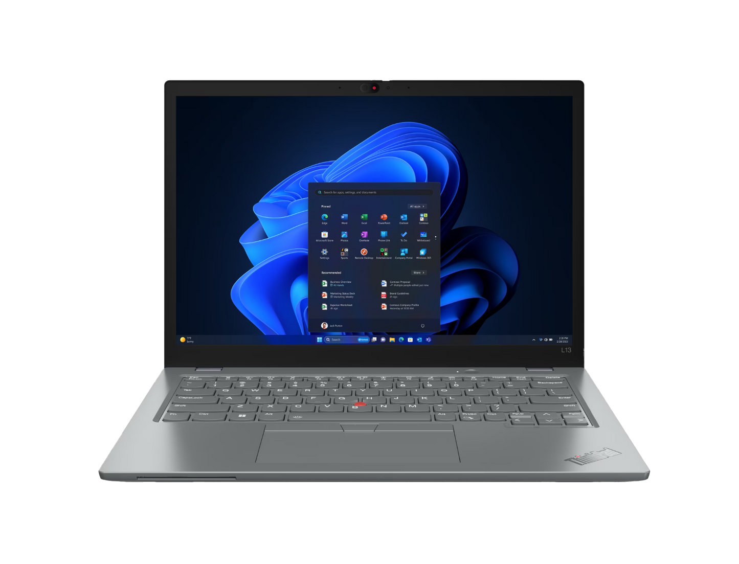 Lenovo ThinkPad L13 Gen 5 13.3-inch - Intel® Core™ Ultra5 - 16GB RAM - 512GB SSD - Windows 11 Pro Front View