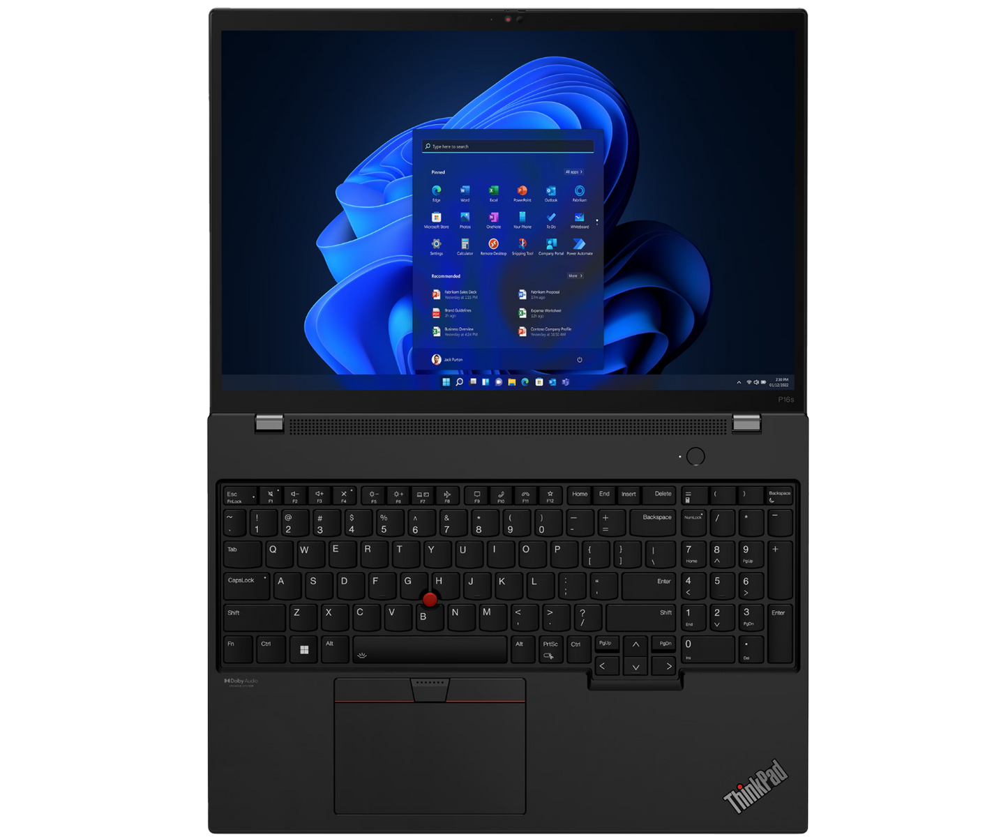 Lenovo ThinkPad P16 - 16-inch - Intel® Core™ i7 - 32GB RAM - 1TB SSD -NVIDIA RTX™ 4000 - 12GB GDDR6 - Windows 11 Pro