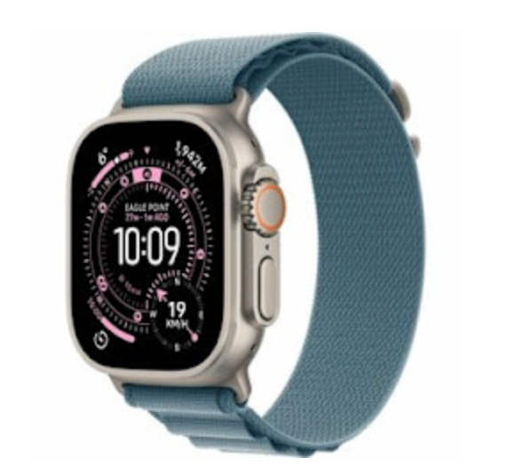 Apple Watch Ultra 3 Smart Watch - 49 mm - Natural Case Color - Light Blue Band Color - GPS+Cellular