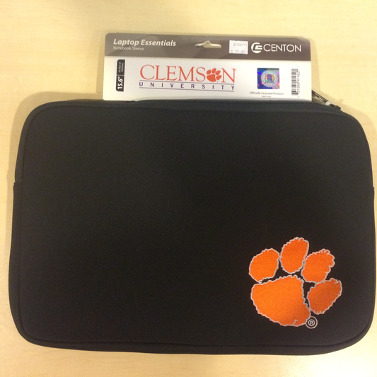 Clemson Laptop Sleeve Black 15.6in Centon