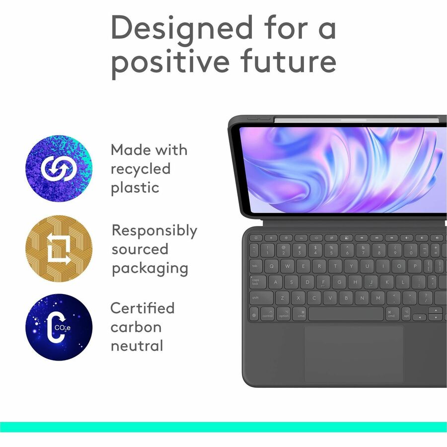 Logitech Combo Touch Keyboard/Cover Case/Folio - iPad Pro M4 - 13 inch - Graphite