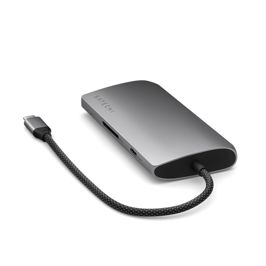 Satechi USB-C MultiPort Adapter 8K with Ethernet V3 - Space Gray