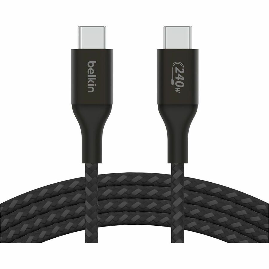 Belkin USB-C to USB-C 240W Braided 2M Data Transfer Cable Black