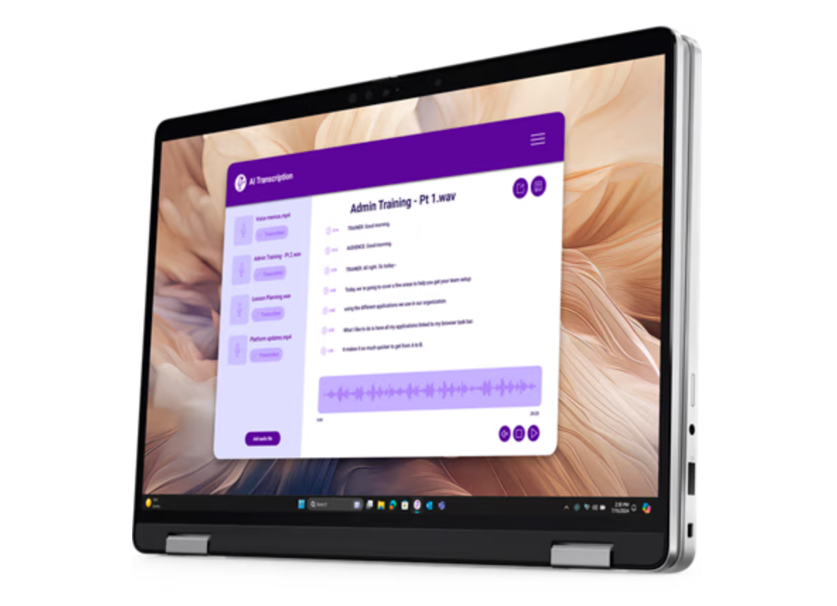 photo of the laptop in tablet mode