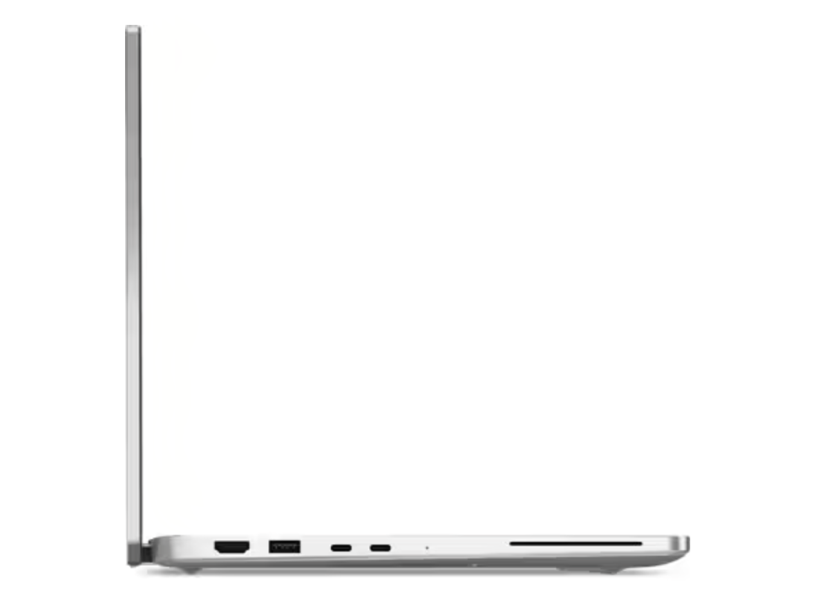 View of left side on laptop