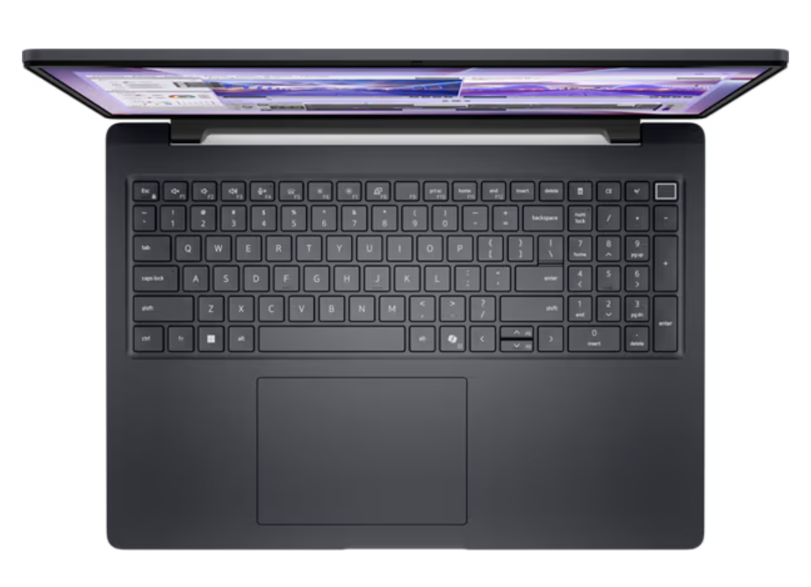 View of Keyboard on Dell Laptop