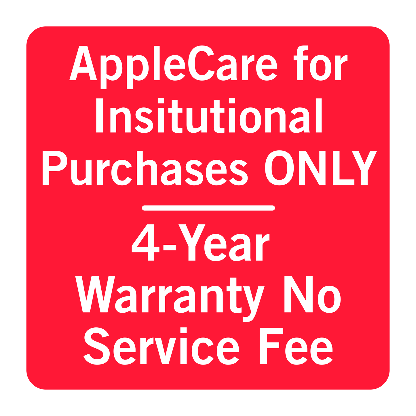 AppleCare+ For Institutional Only - iPad  A16/ iPad mini - 4-year