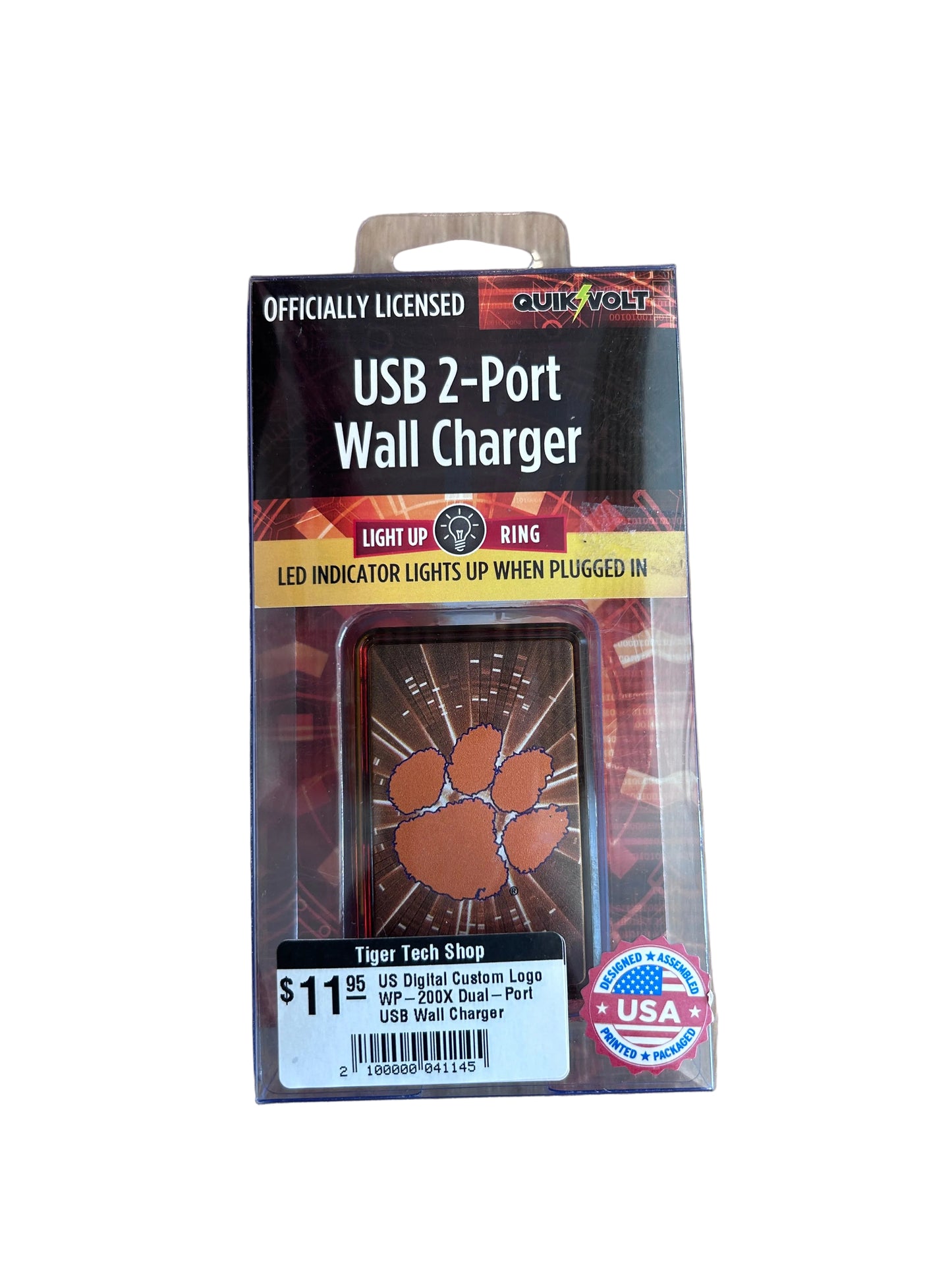 US Digital Custom Logo WP-200X Dual-Port USB Wall Charger