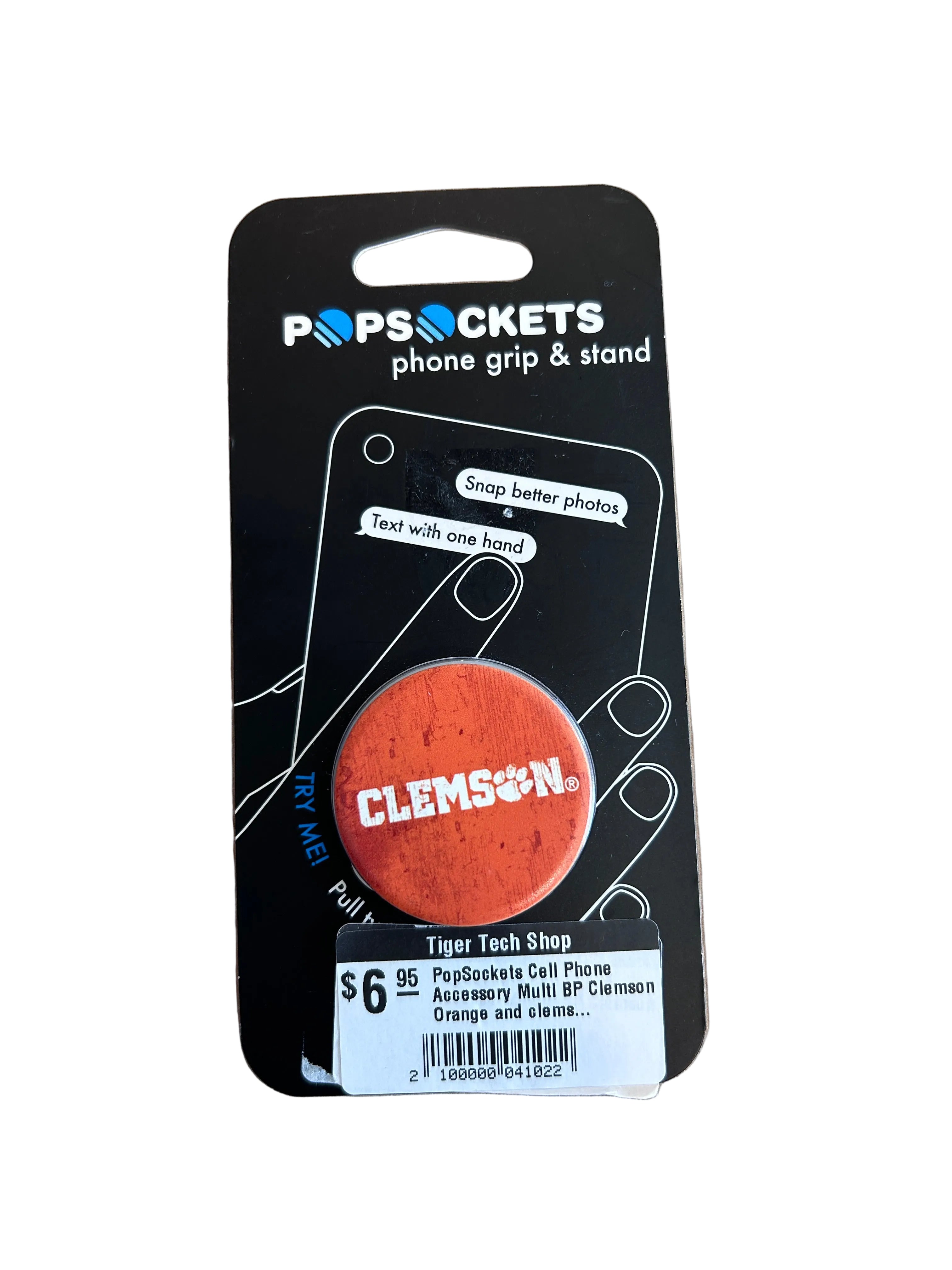 PopSockets Cell Phone Accessory Multi BP Clemson Orange and clemson sp ...