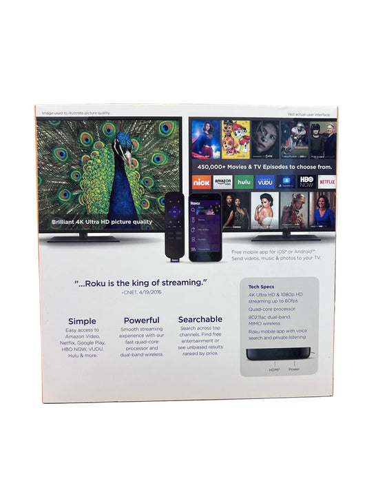 Roku Premiere Network Audio/Video Player - Wireless LAN - Black