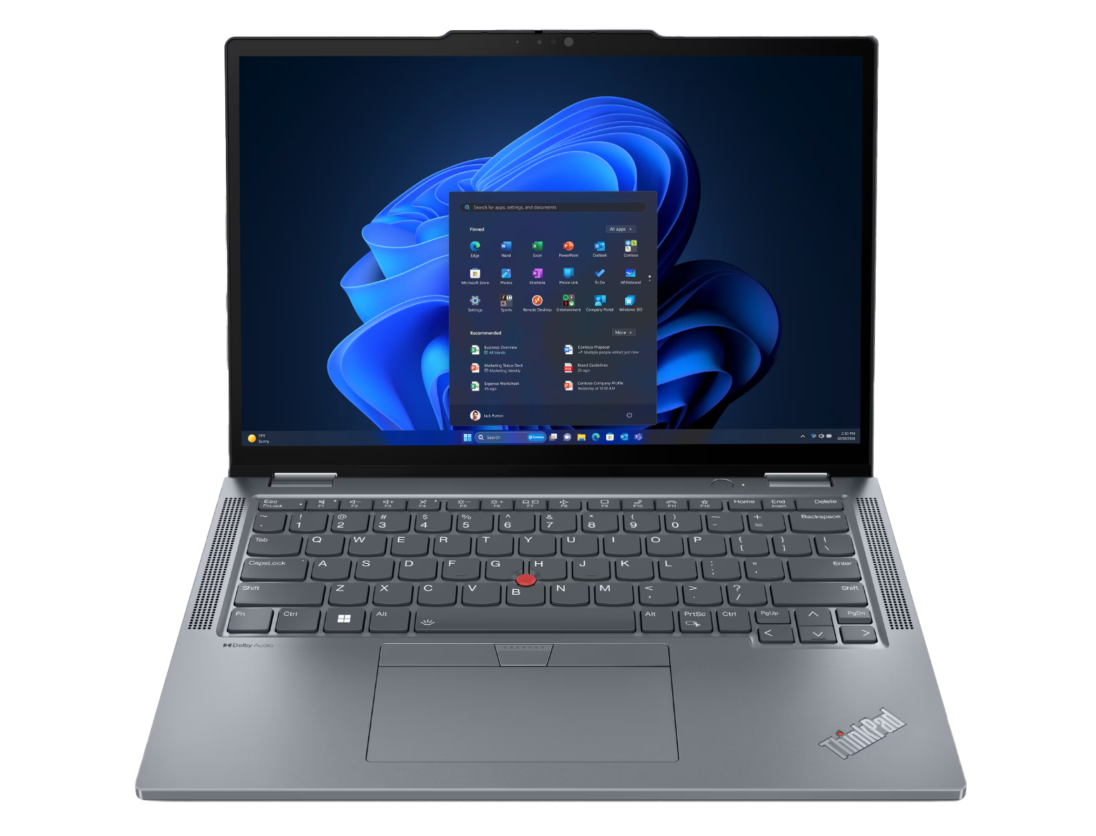 Lenovo X13 2 in 1 Keyboard View