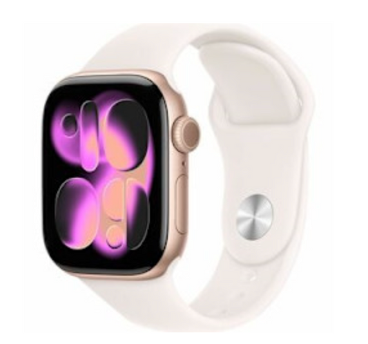 Apple Watch - Series 11 - GPS - 42mm - Rose Gold Aluminum Case - Light Blush Band - M/L