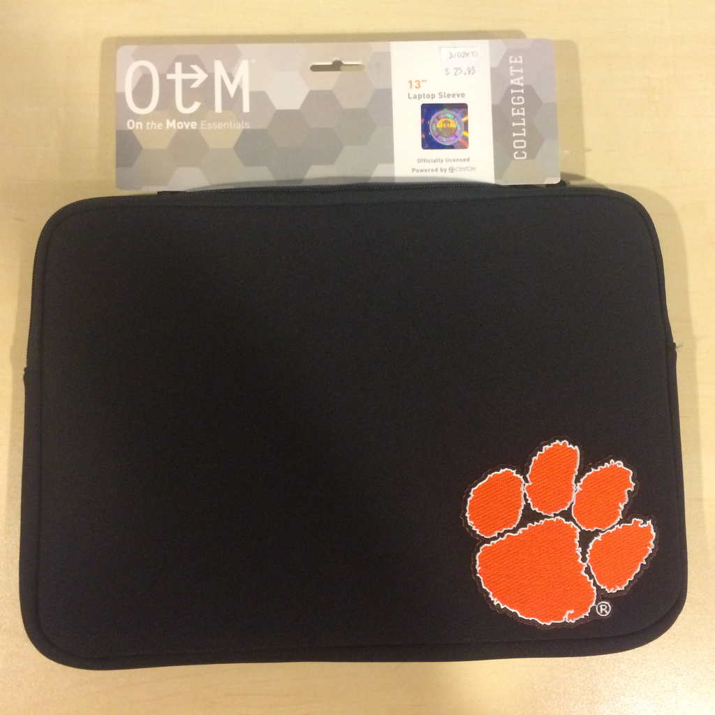 Clemson Laptop Sleeve Black 13in Centon