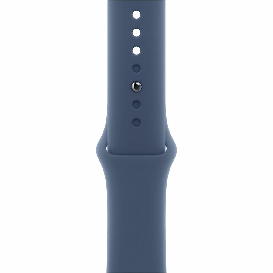 Apple Watch - Series 10 - GPS - 46mm - Silver Aluminum Case - Denim Band - M/L