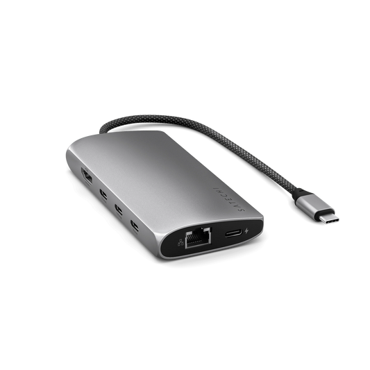Satechi USB-C MultiPort Adapter 8K with Ethernet V3 - Space Gray