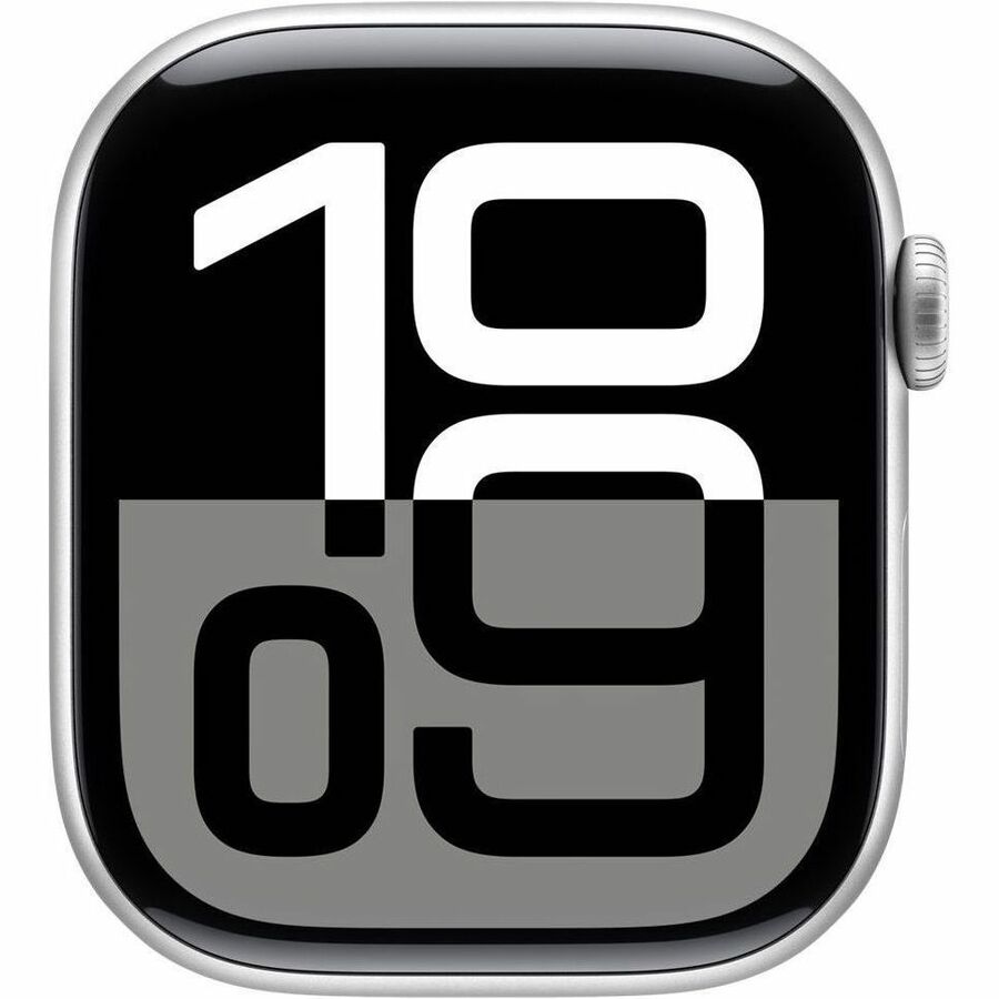 Apple Watch - Series 10 - GPS - 42mm - Silver Aluminum Case - Denim Band - S/M