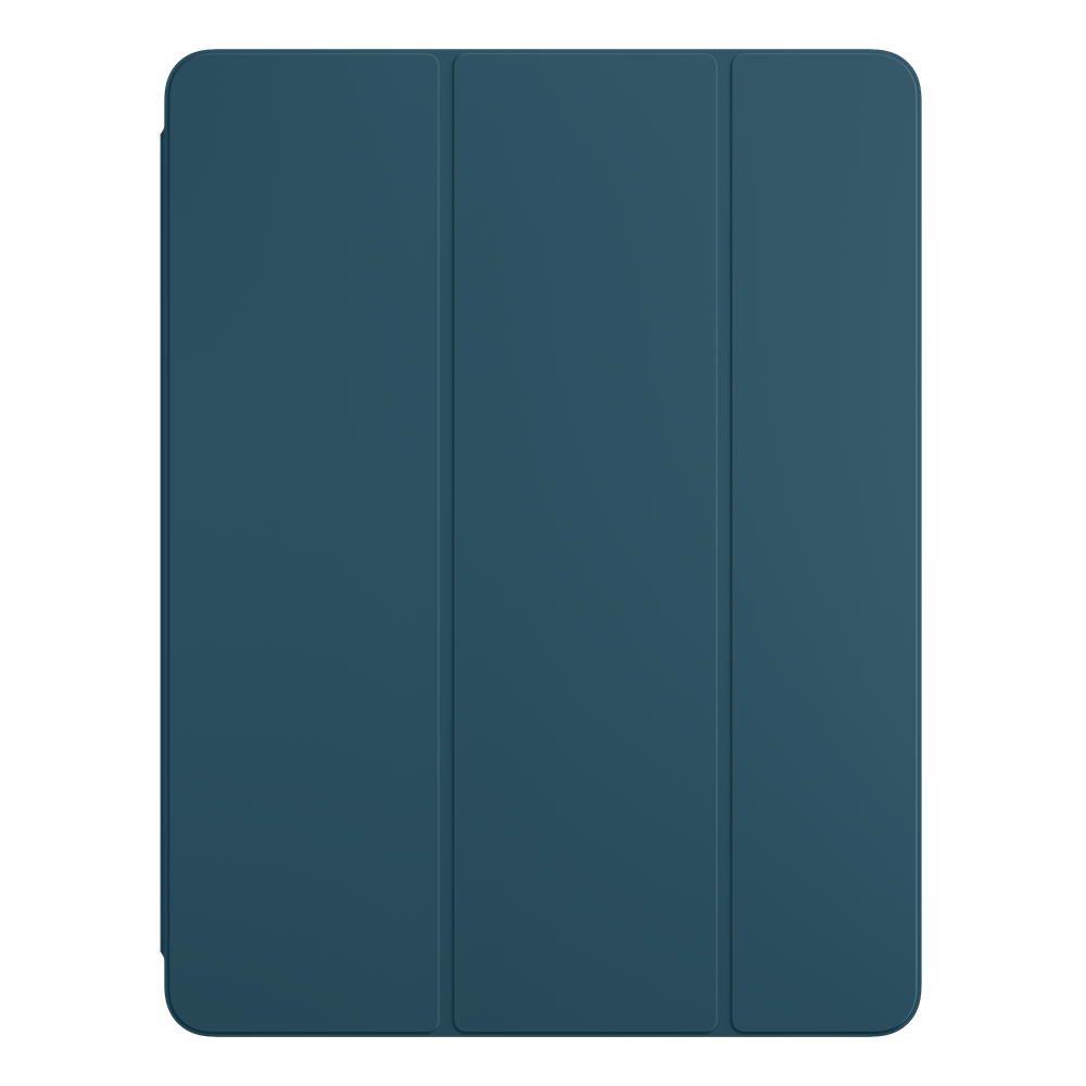 Blue tablet case on a white background