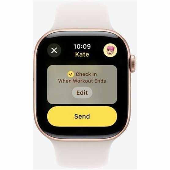 Apple Watch - Series 10 - GPS - 42mm - Rose Gold Aluminum Case - Light Blush Band - M/L