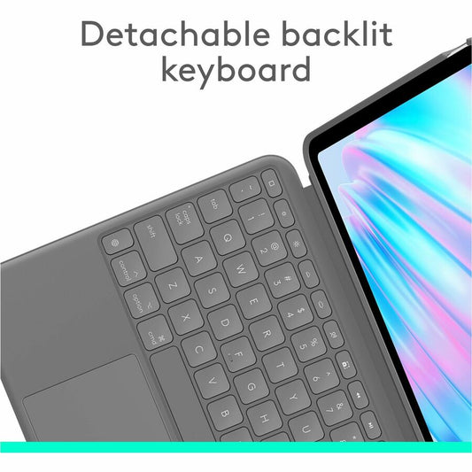 Logitech Combo Touch Keyboard/Cover Case/Folio - iPad Air M2 - 11-inch - Oxford Gray