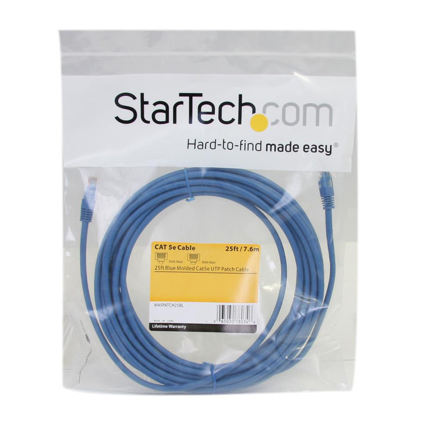StarTech.com 25 ft blue Molded Cat6 UTP Patch Cable - ETL Verified