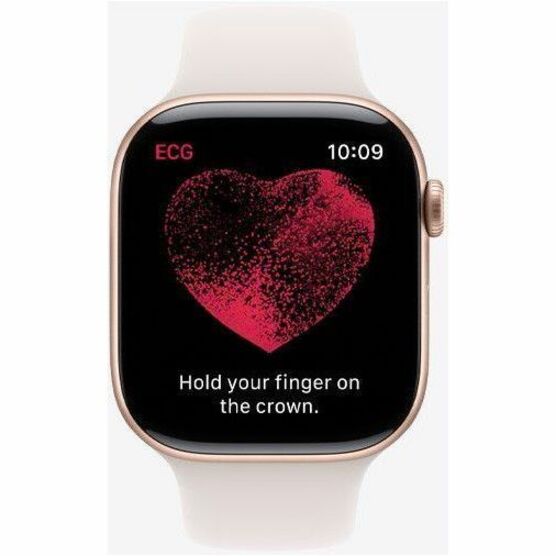 Apple Watch - Series 10 - GPS - 42mm - Rose Gold Aluminum Case - Light Blush Band - M/L