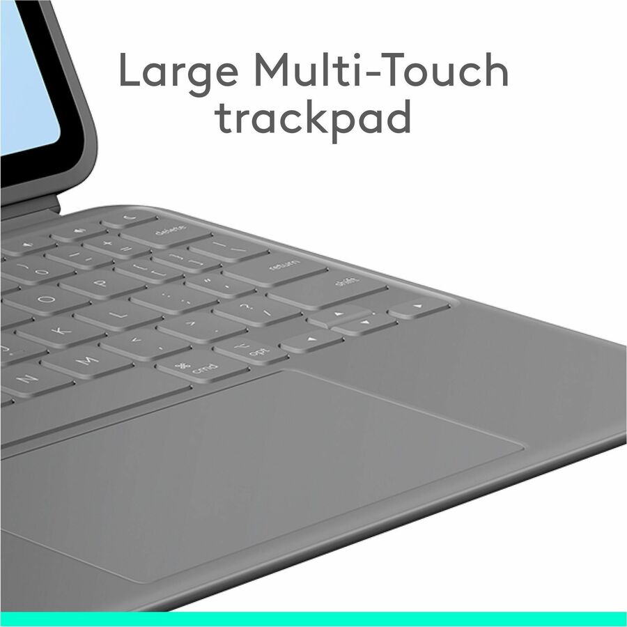 Logitech Combo Touch Keyboard/Cover Case/Folio - iPad Air M2 - 13-inch - Oxford Gray