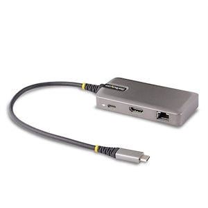 StarTech.com USB-C Multiport Adapter, 4K60Hz HDMI, HDR, 2-Port 5Gbps USB Hub, 100W PD Pass-Through, GbE, Mini Dock, Windows/macOS/ChromeOS