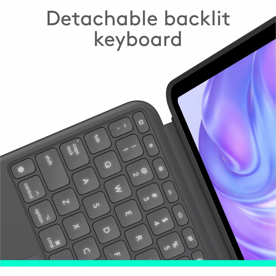 Logitech Combo Touch Keyboard/Cover Case/Folio - iPad Pro  M4 - 11 inch - Graphite