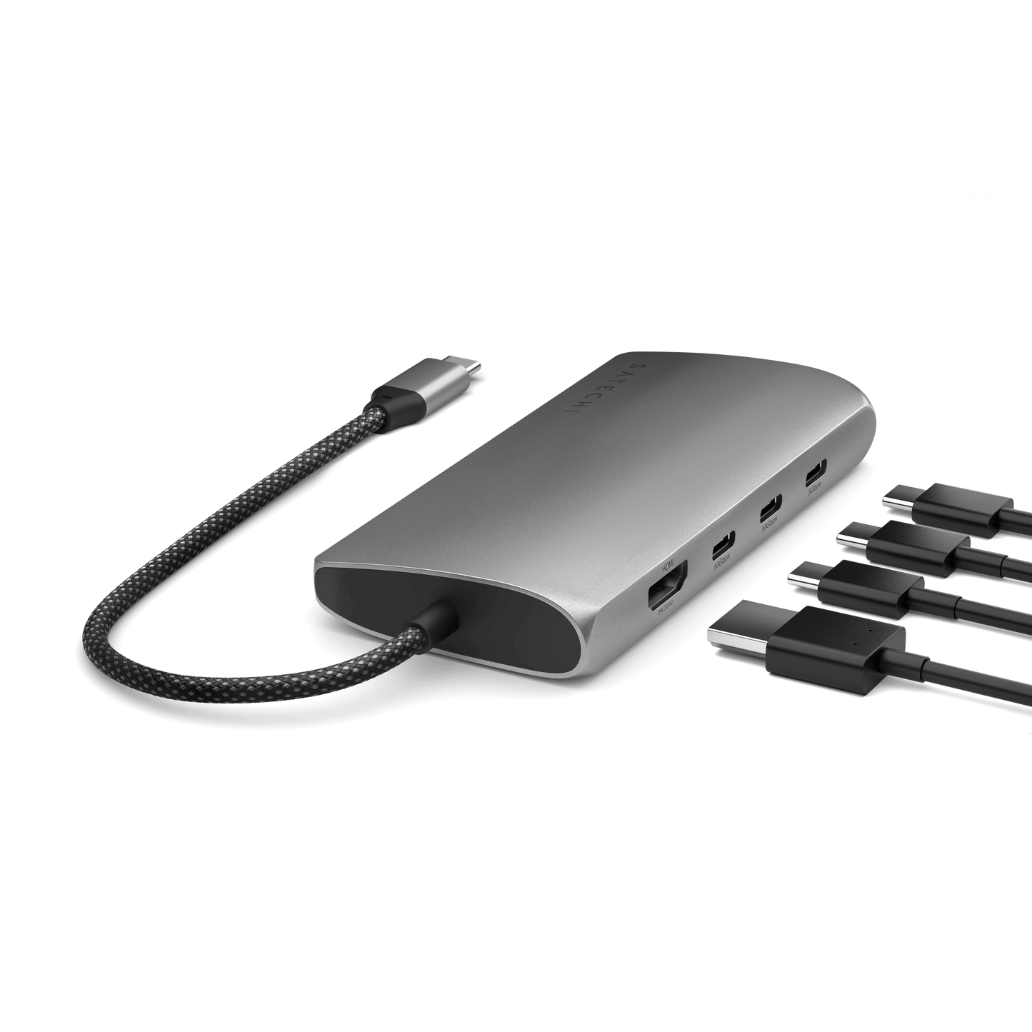 Satechi USB-C MultiPort Adapter 8K with Ethernet V3 - Space Gray